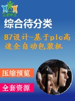 87設(shè)計-基于plc高速全自動包裝機的控制系統(tǒng)應(yīng)用