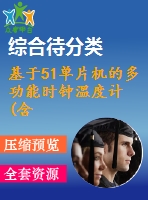 基于51單片機(jī)的多功能時鐘溫度計(含視頻)
