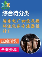濟東電廠初設(shè)及循環(huán)流化床冷渣器設(shè)計(優(yōu)秀)
