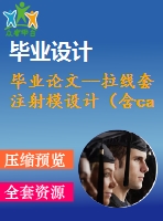 畢業(yè)論文--拉線套注射模設(shè)計（含cad圖紙）