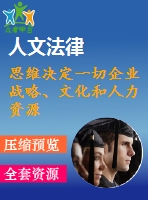 思維決定一切企業(yè)戰(zhàn)略、文化和人力資源