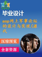 asp網(wǎng)上軍事論壇的設(shè)計與實現(xiàn)(源代碼+論文)