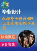 機(jī)械畢業(yè)設(shè)計(jì)489大流量安全閥畢業(yè)設(shè)計(jì)
